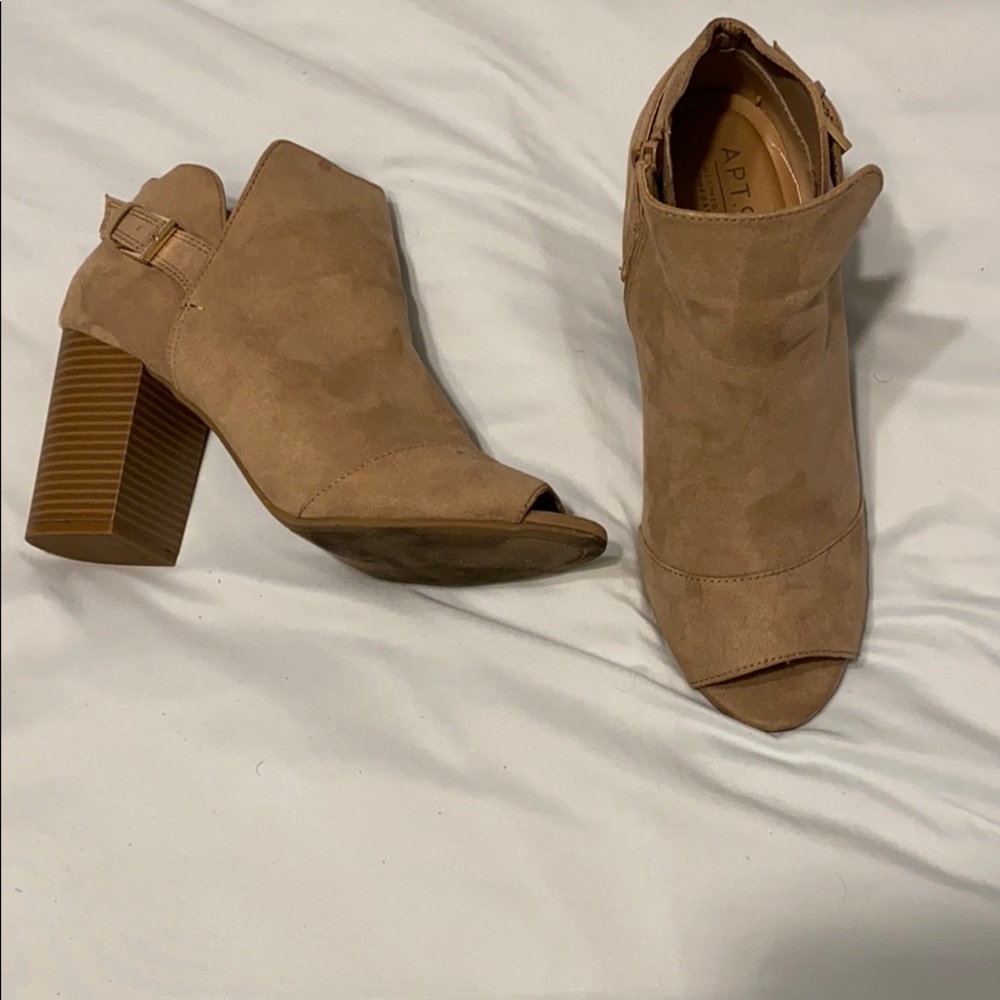 APT.9 Tan booties.